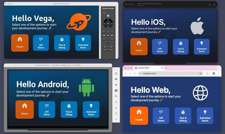 Hello world starter screenshot